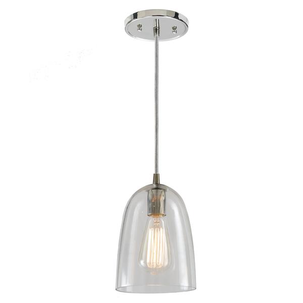 JVI Designs Grand Central 1Light Pendant 6in x 70in Polished Nickel RONA