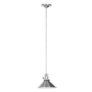 JVI Designs Union Square 1-Light Pendant - 67.25-in - Satin Nickel