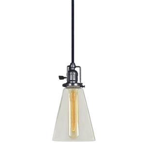 JVI Designs Barclay 1-Light Pendant - 4.75-in x 70-in - Gun Metal