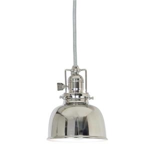 JVI Designs Union Square 1-Light Pendant - 5-in x 68-in - Polished Nickel