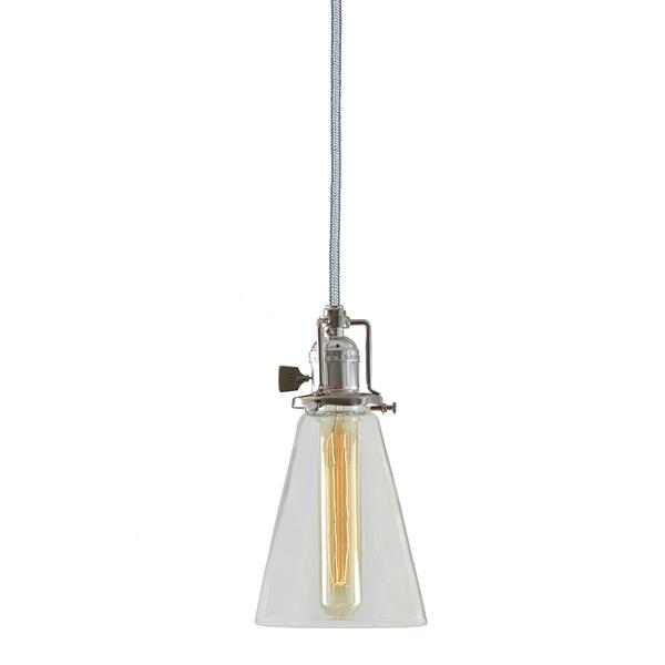 JVI Designs Barclay 1Light Pendant 4.75in x 70in Polished Nickel RONA