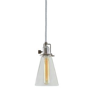 JVI Designs Barclay 1-Light Pendant - 4.75-in x 70-in - Polished Nickel
