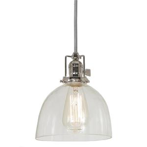 JVI Designs Madison 1-Light Pendant - 7-in x 69-in - Polished Nickel