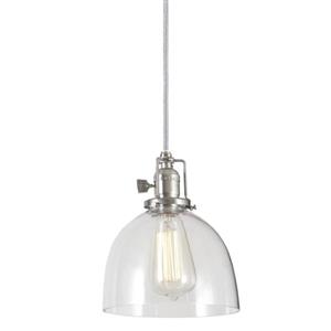 JVI Designs Madison 1-Light Pendant - 7-in x 69-in - Satin Nickel