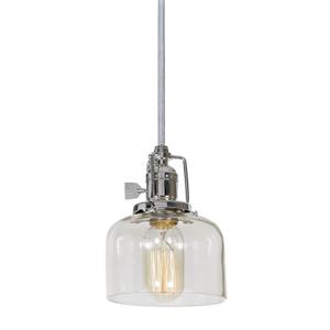 JVI Designs Shyra 1-Light Pendant - 5-in x 67.5-in - Polished Nickel