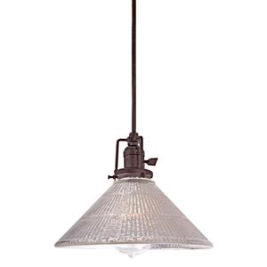 JVI Designs 1-Light Pendant - 10-in x 68.5-in - Glass - Bronze