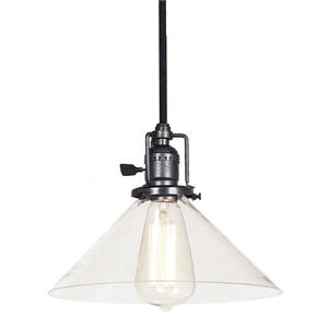 JVI Designs Bailey 1-Light Pendant - 10-in x 68.5-in - Gun Metal
