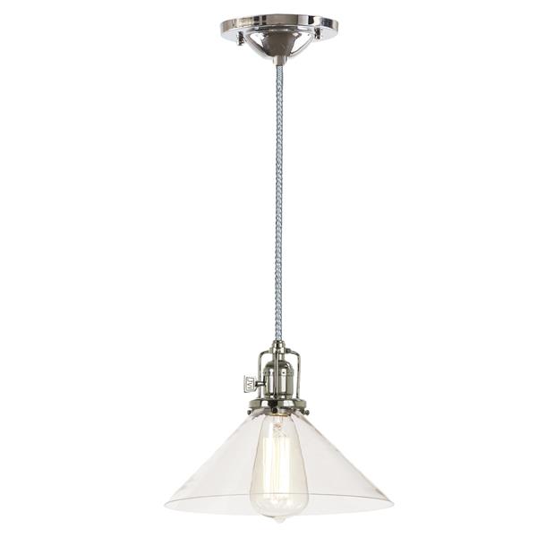 JVI Designs Bailey 1Light Pendant 10in x 68.5in Polished Nickel RONA