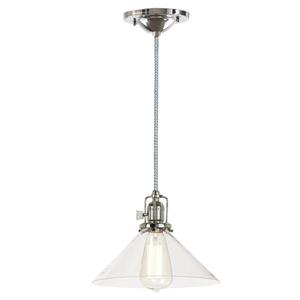 JVI Designs Bailey 1-Light Pendant - 10-in x 68.5-in - Polished Nickel