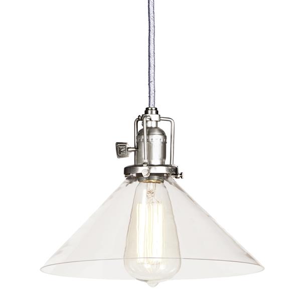 JVI Designs Bailey 1Light Pendant 10in x 68.5in Satin Nickel RONA