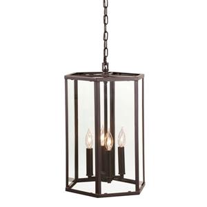 JVI Designs George 4-Light Pendant - 13-in x 56.5-in - Bronze