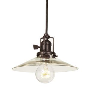 JVI Designs Union Square 1-Light Pendant - 8-in x 66.5-in - Bronze
