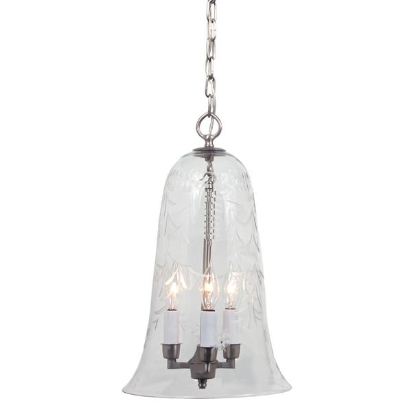 JVI Designs Sophia 3Light Pendant 11in x 55in Nickel 103917 RONA