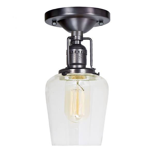 JVI Designs Liberty One Light Ceiling mount 5in x 10.25in Gun Metal RONA