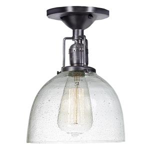 JVI Designs Madison One Light Ceiling Mount - 7-in x 9.75-in - Gun Metal