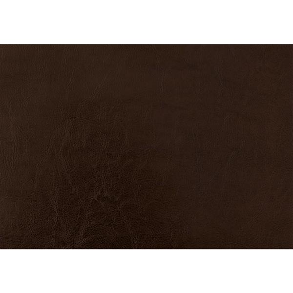 Monarch Bed Brown Leather Look with Wood Legs - Twin Size
