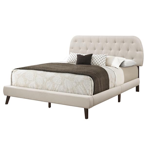 680796016111 UPC - Monarch Tufted Queen Panel Bed In Beige And | UPC Lookup