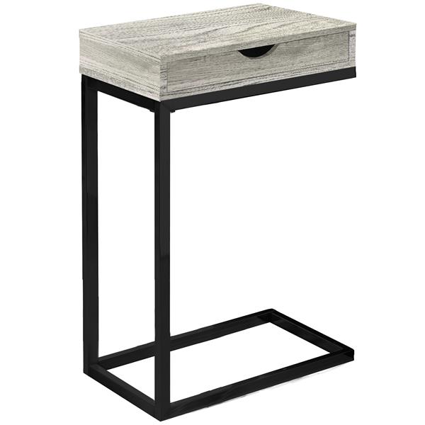 Monarch Accent Table with Drawer - Grey Reclaimed Wood /Black