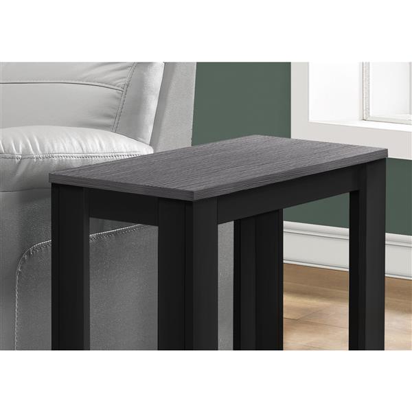 Monarch Accent Table - Black and Grey Wood Reclaimed Top