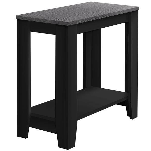 Monarch Accent Table - Black and Grey Wood Reclaimed Top