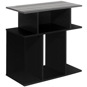 Monarch Accent Table 24-in H - Black with Grey Top - 24-inx24-inx12-in