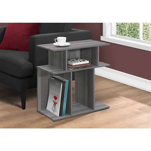 Monarch Accent Table or Display Unit 24-in H - Grey - 24-inx24-inx12-in