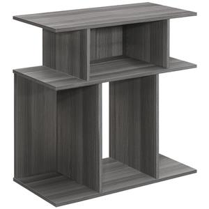 Monarch Accent Table or Display Unit 24-in H - Grey - 24-inx24-inx12-in