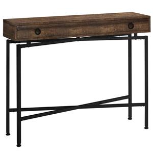 Table d'appoint console en faux bois brun et noir,  42 po