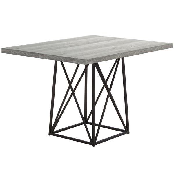 Grey Reclaimed Wood Look Black, 36 Wide Rectangular Dining Table