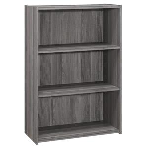 Bibliothèque/étagère avec 3 tablettes, gris, 36 poh