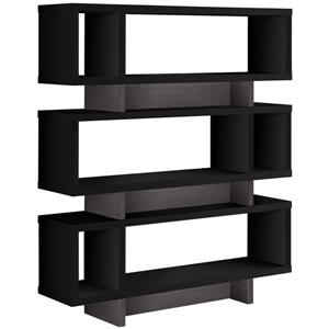 Monarch Bookcase Modern Style - Black and Grey - 55-in H