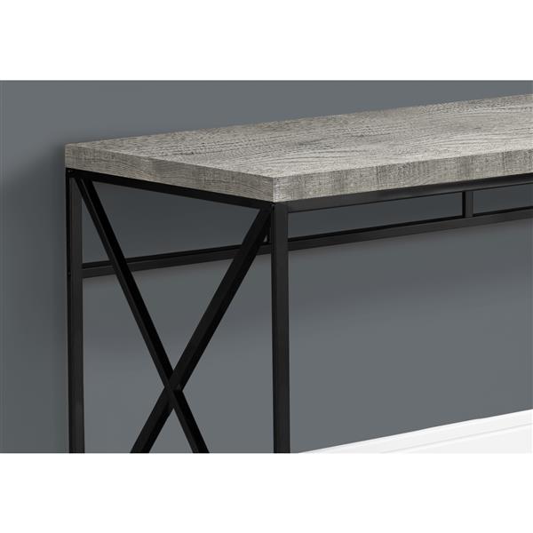 Monarch Computer Desk - Grey Reclaimed Wood / Black metal - 48-in L