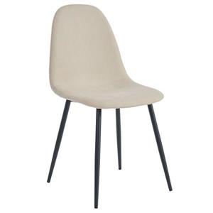 WHI Dining Chairs Mid Century - Beige Fabric/Metal - Set of 4