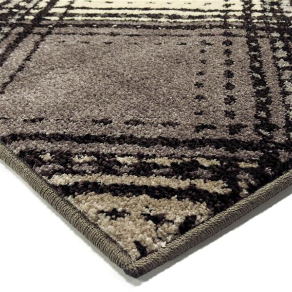 Orian Rugs Diamond Rug - 63-in x 90-in - Polypropylene - Gray/Beige ...