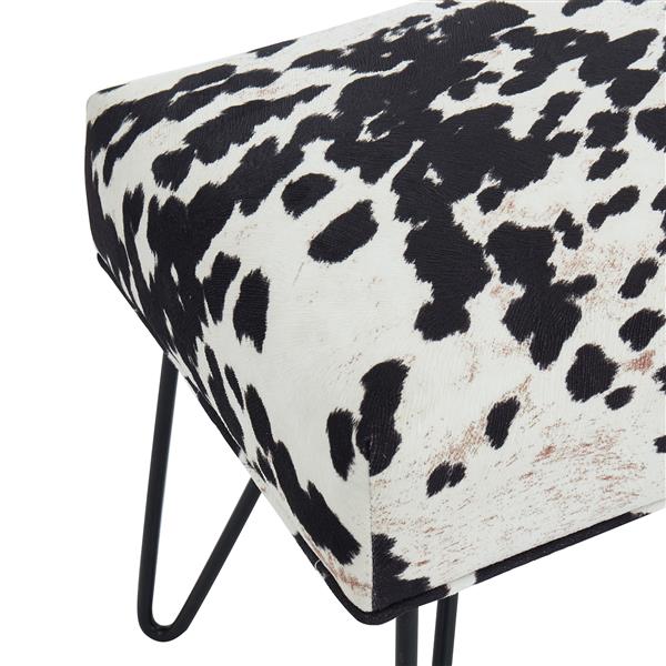 Nspire Faux Cowhide Double Bench 46 In Black 401 795blk Rona