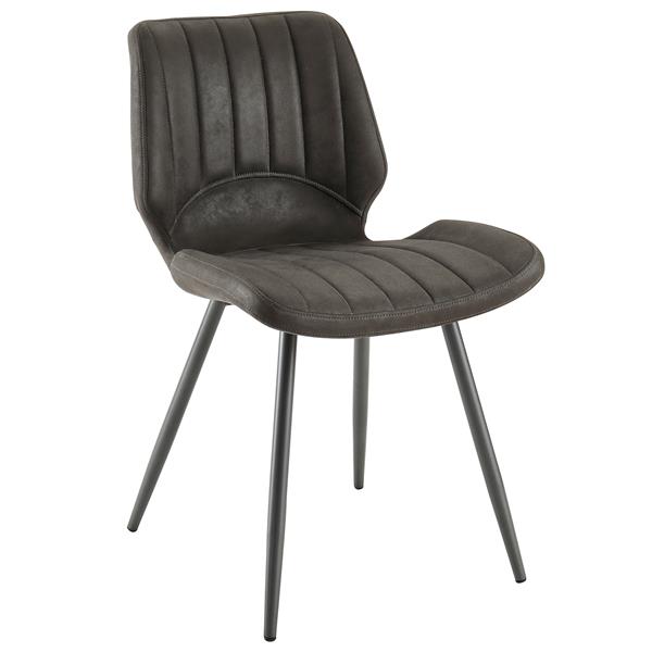 dark grey suede dining chairs