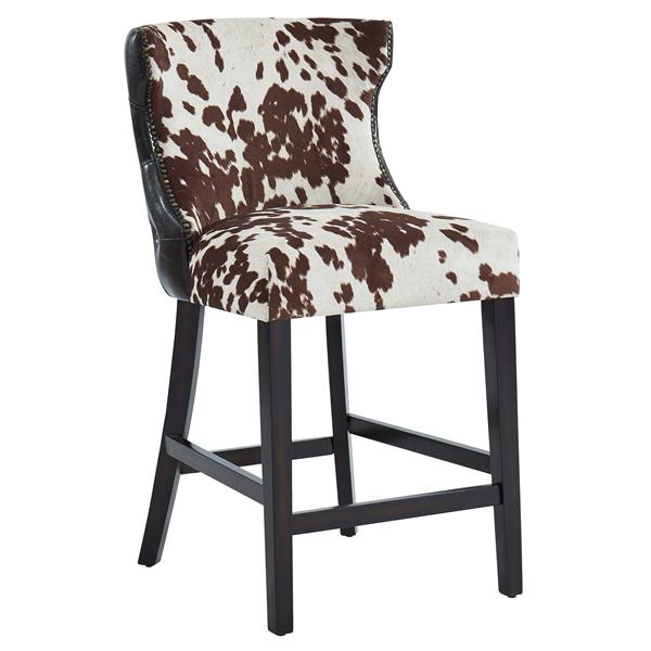 Nspire Faux Cowhide Counter Stool Brown Set Of 2 203 795brn Rona