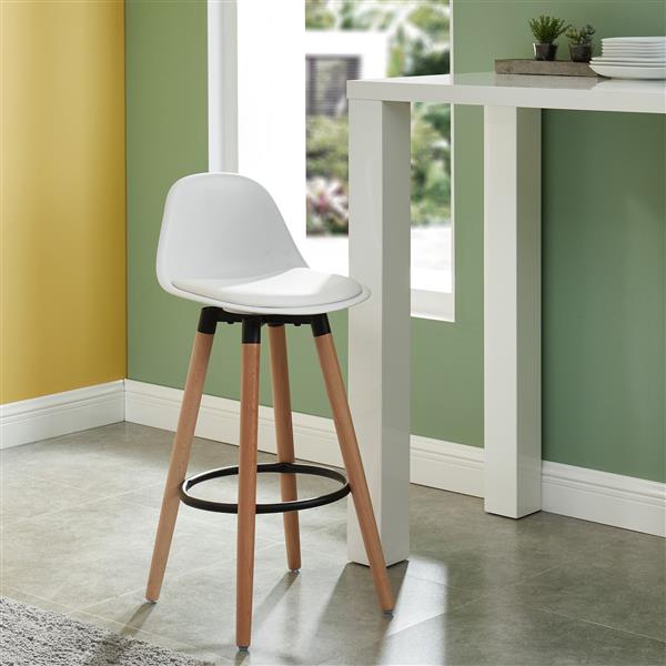 WHI ABS Molded Counter Stool - White - Set of 2