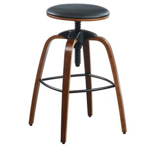 Tabourets de bar réglables !nspire, style mi-siècle, noir, ens. de 2