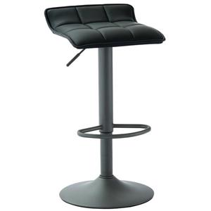 WHI Adjustable Height Faux Leather Stool - Black - Set of 2