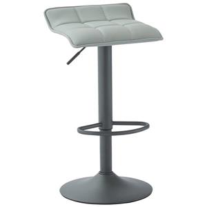 WHI Adjustable Height Faux Leather Stool - Grey - Set of 2