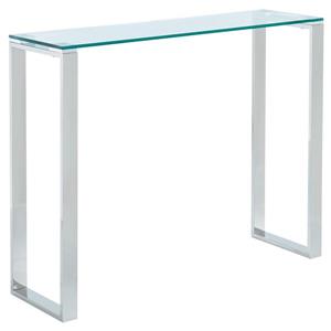 Table console en verre !nspire, 30,75 po x 39,5 po, base chromée