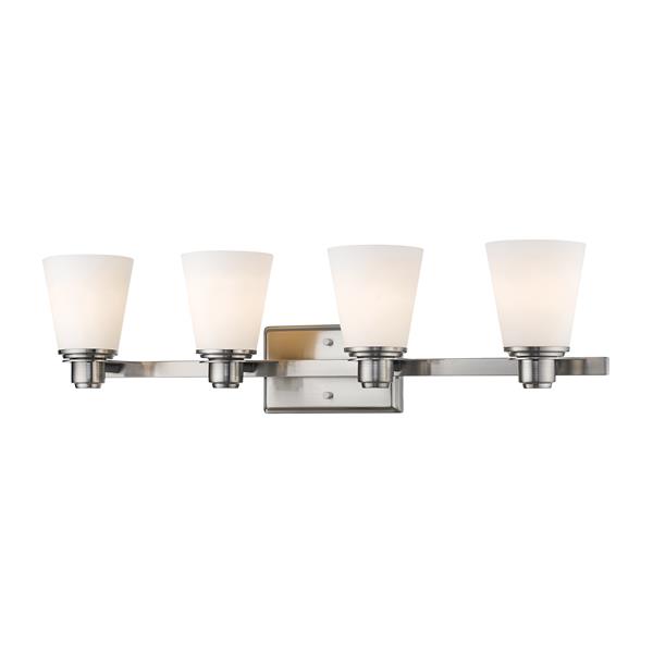 Z-Lite Kayla Transitional 4-Light Vanity Light - Nickel