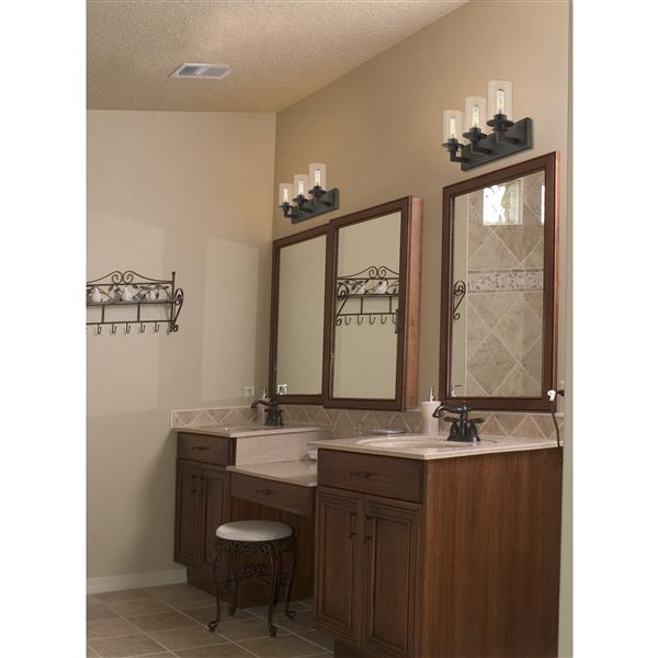 Z-Lite Savannah Modern 3-Light Vanity Light - Bronze