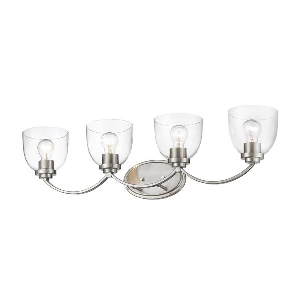 Z-Lite Ashton Transitional 4-Light Vanity Light - Nickel