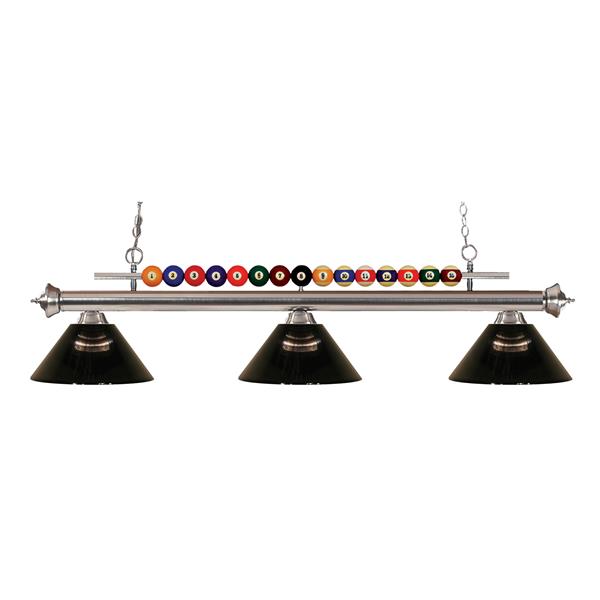 Z-Lite Shark 3-Light Kitchen Island/Billiard Light - Black 170BN-ARS | RONA