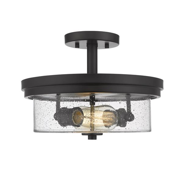 Z-Lite Bohin 2-Light Semi Flush Mount - Matte Black