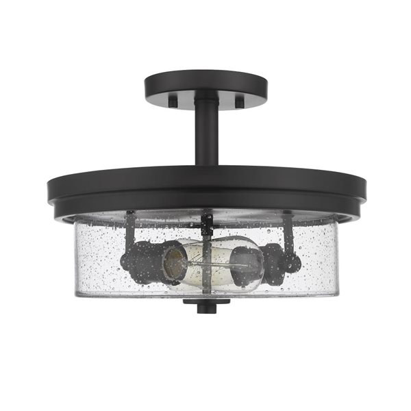 Z-Lite Bohin 2-Light Semi Flush Mount - Matte Black