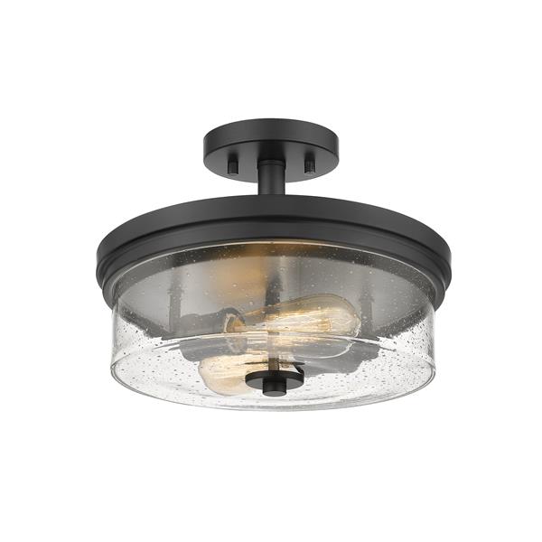 Z-Lite Bohin 2-Light Semi Flush Mount - Matte Black