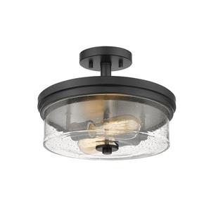 Z-Lite Bohin 2-Light Semi Flush Mount - Matte Black